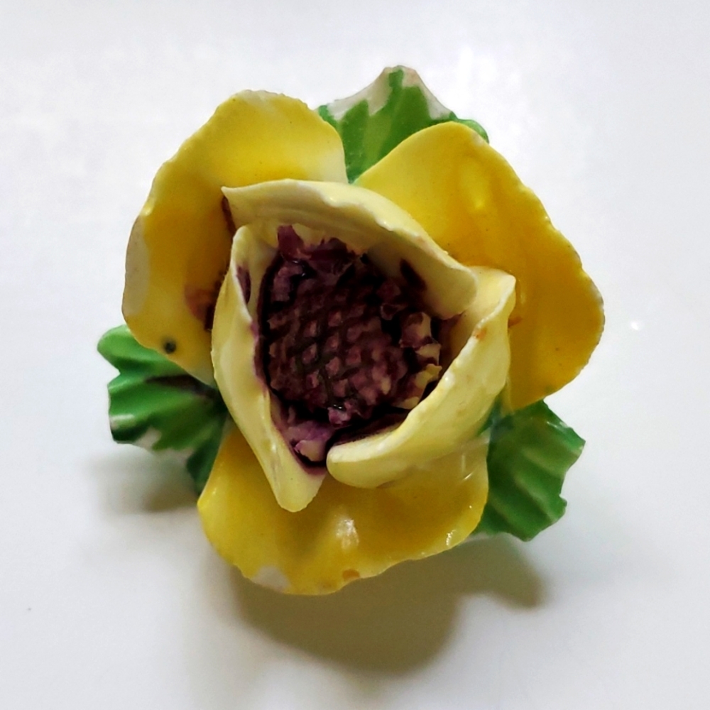 Vintage Adderley Floral Ceramic Pin